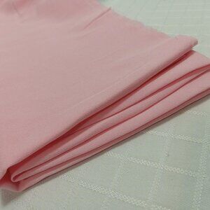 Set of four lengths of pink, green and white polyester/cotton blend fabric